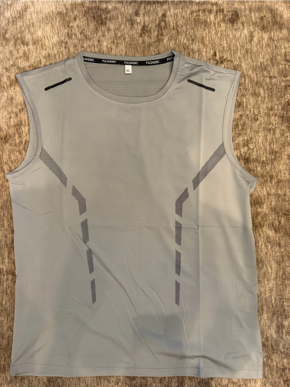 New Light Gray Sleeveless Athletic Tank Top